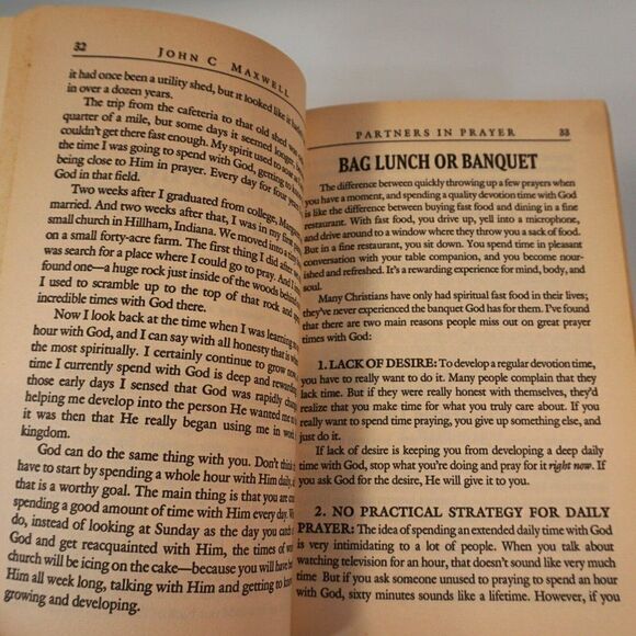Partners in Prayer John C Maxwell 1996 Paperback Christian Living - Picture 8 of 9